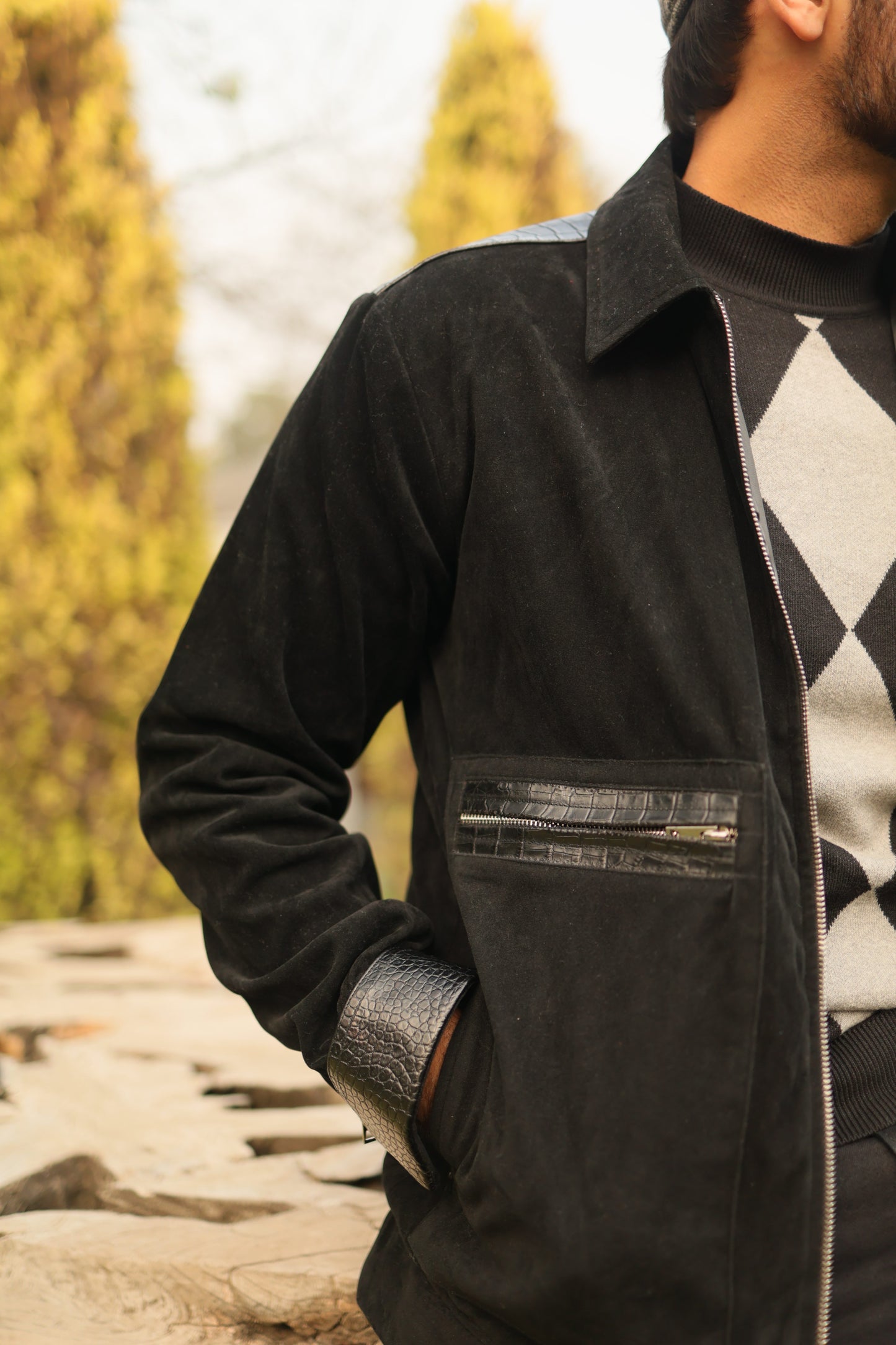 Raven Black Suede Jacket