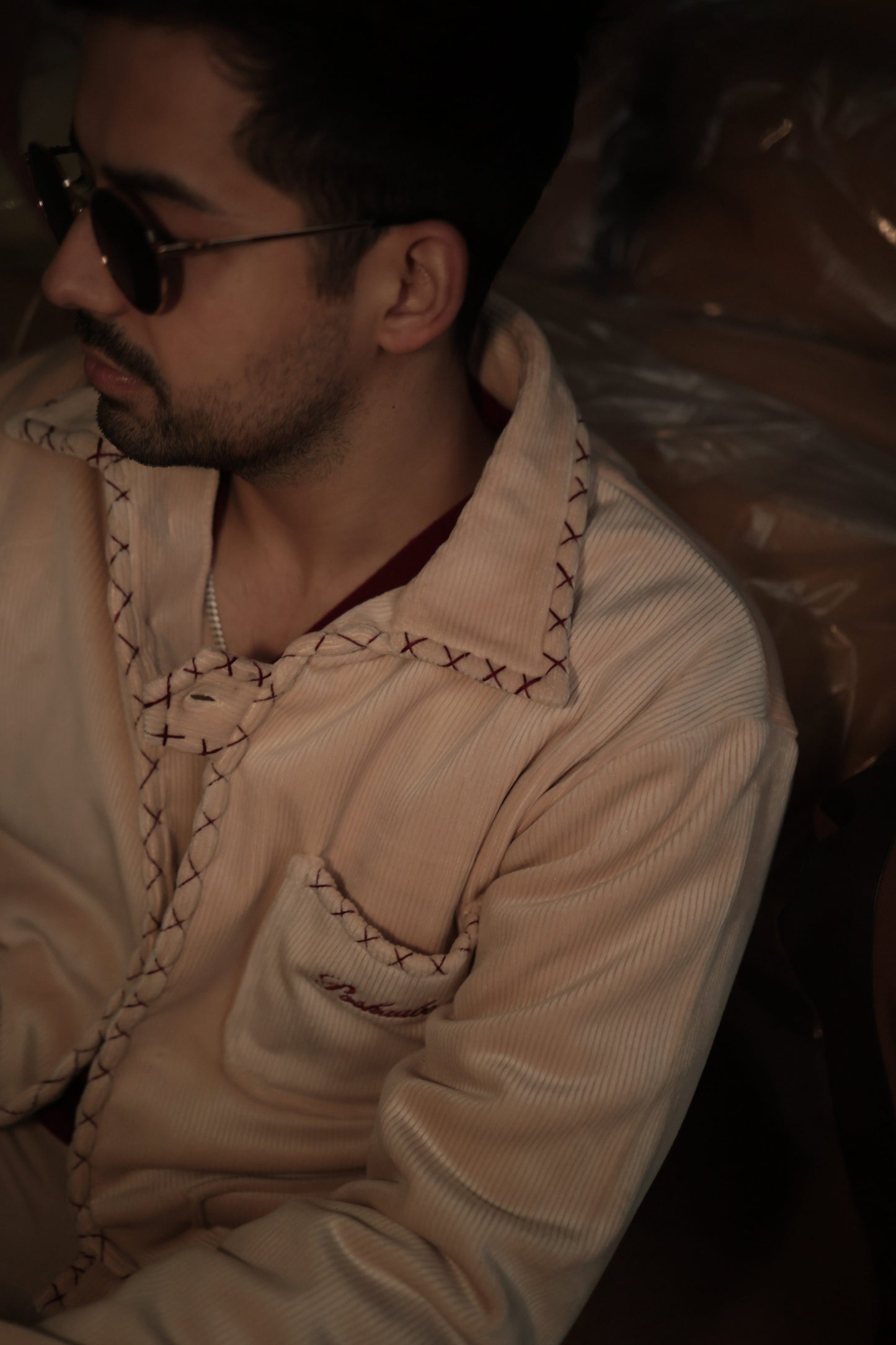 Soft Corduroy Cream Shacket