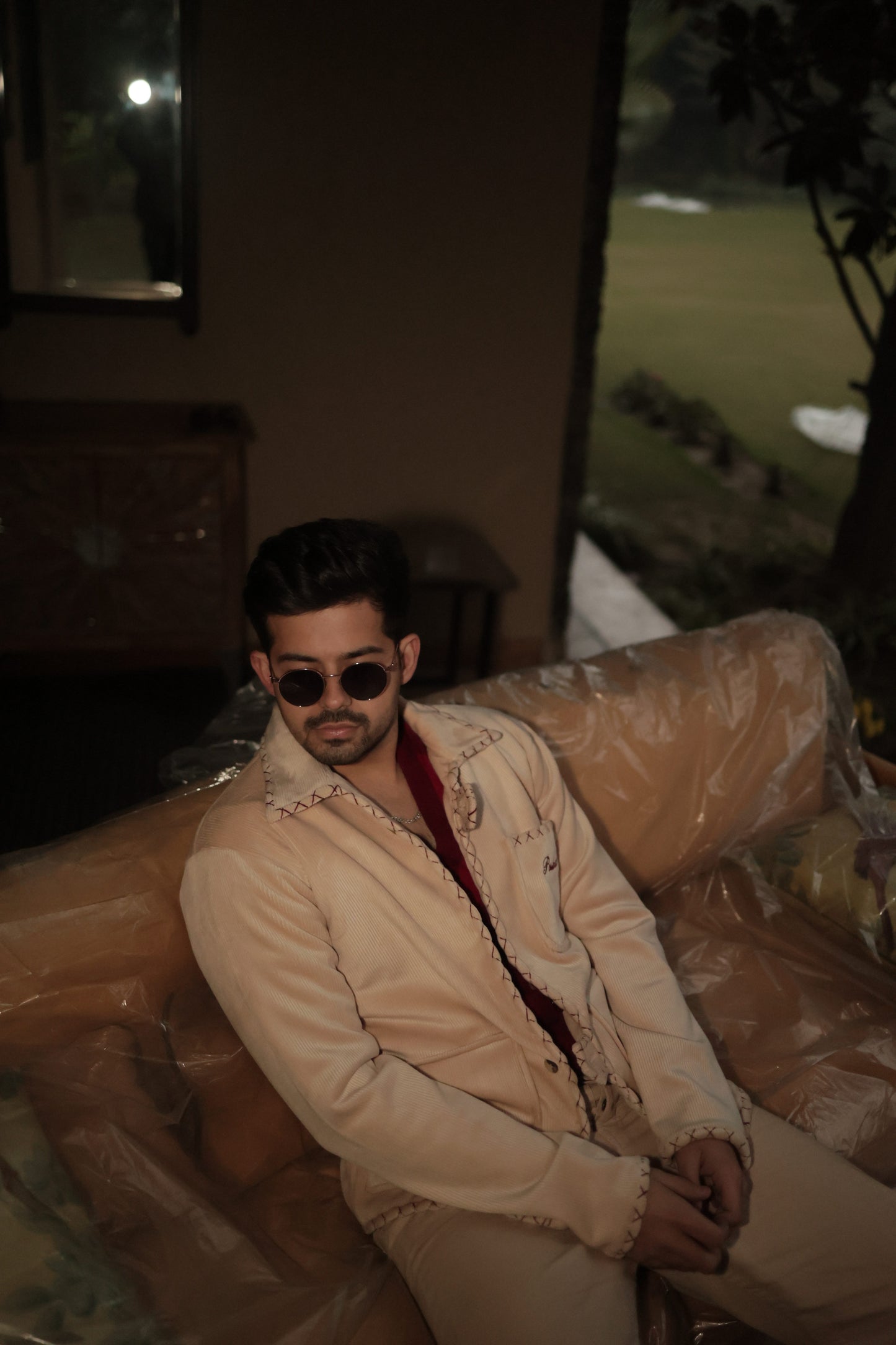 Soft Corduroy Cream Shacket