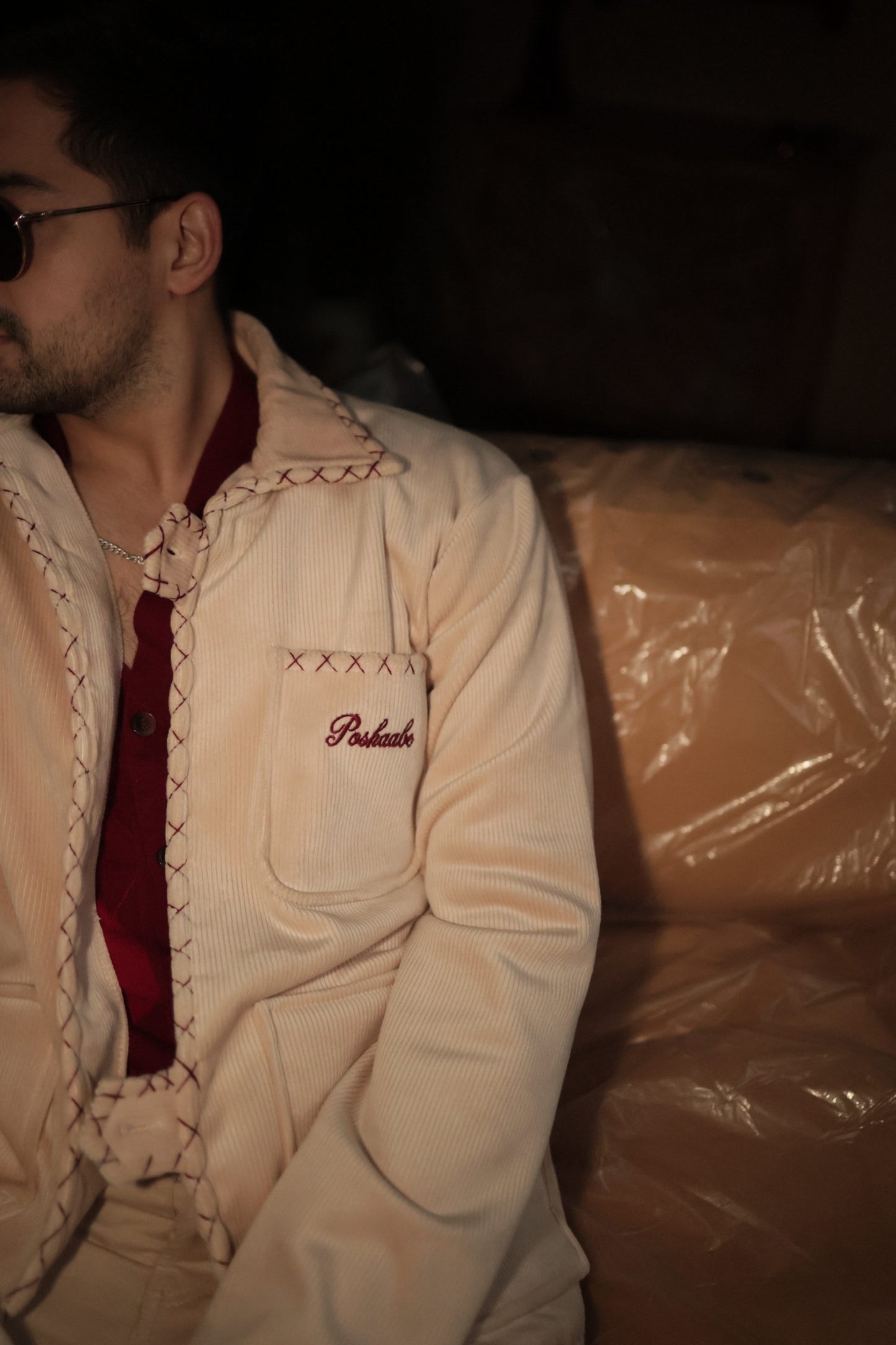 Soft Corduroy Cream Shacket