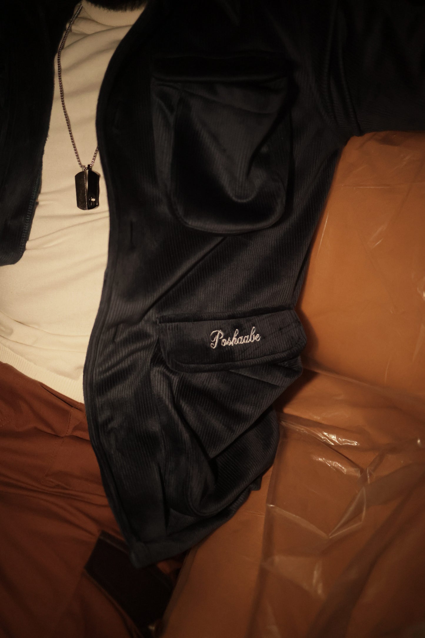 Navy Blue Cargo Shacket