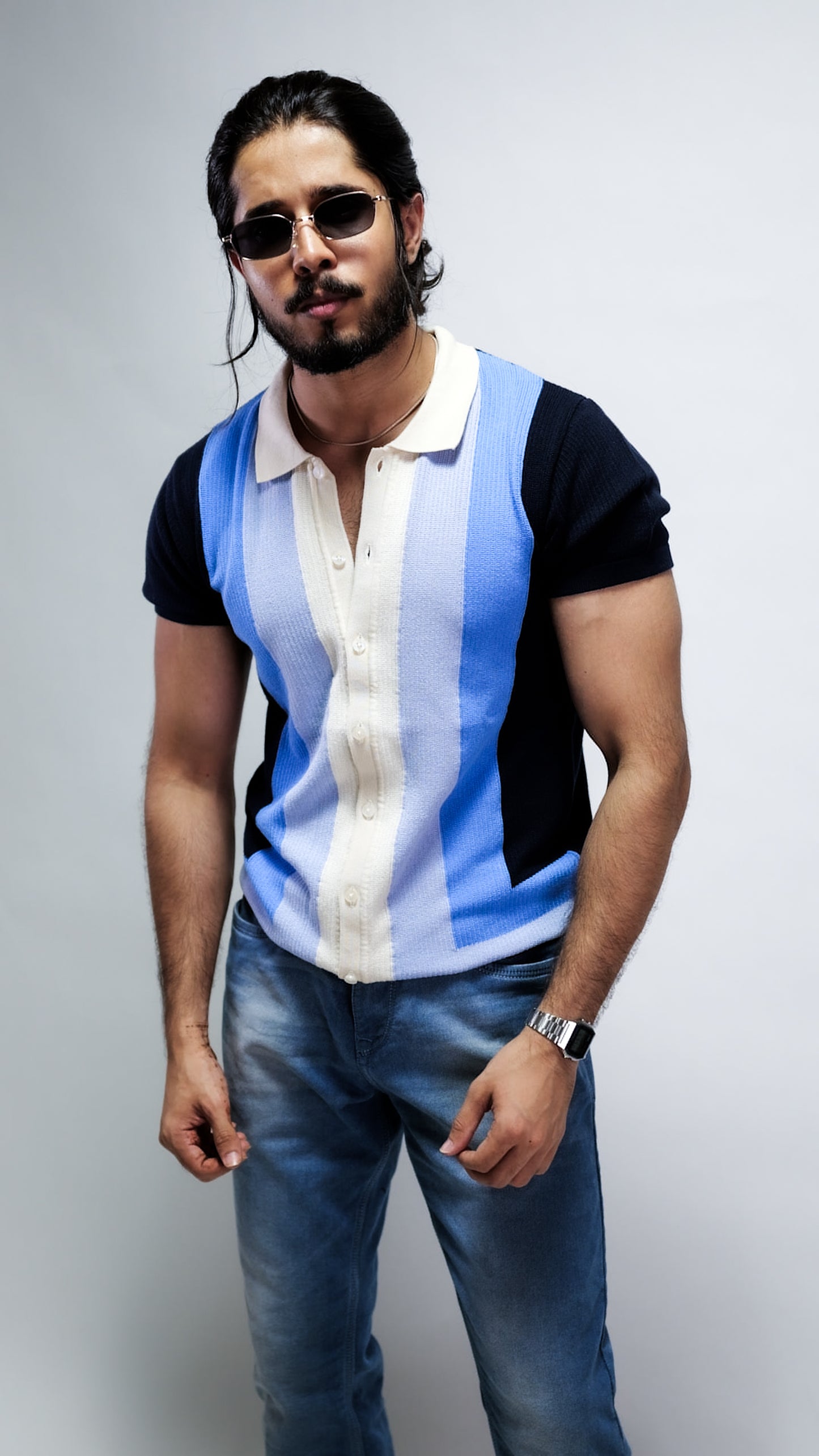 Blue Trio Polo Shirt