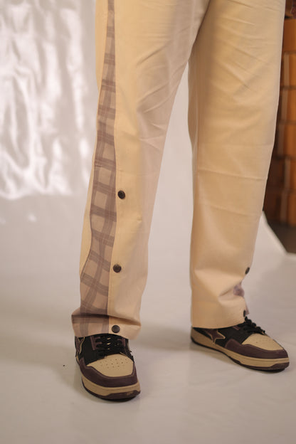 Side Checkered Cargo Pants