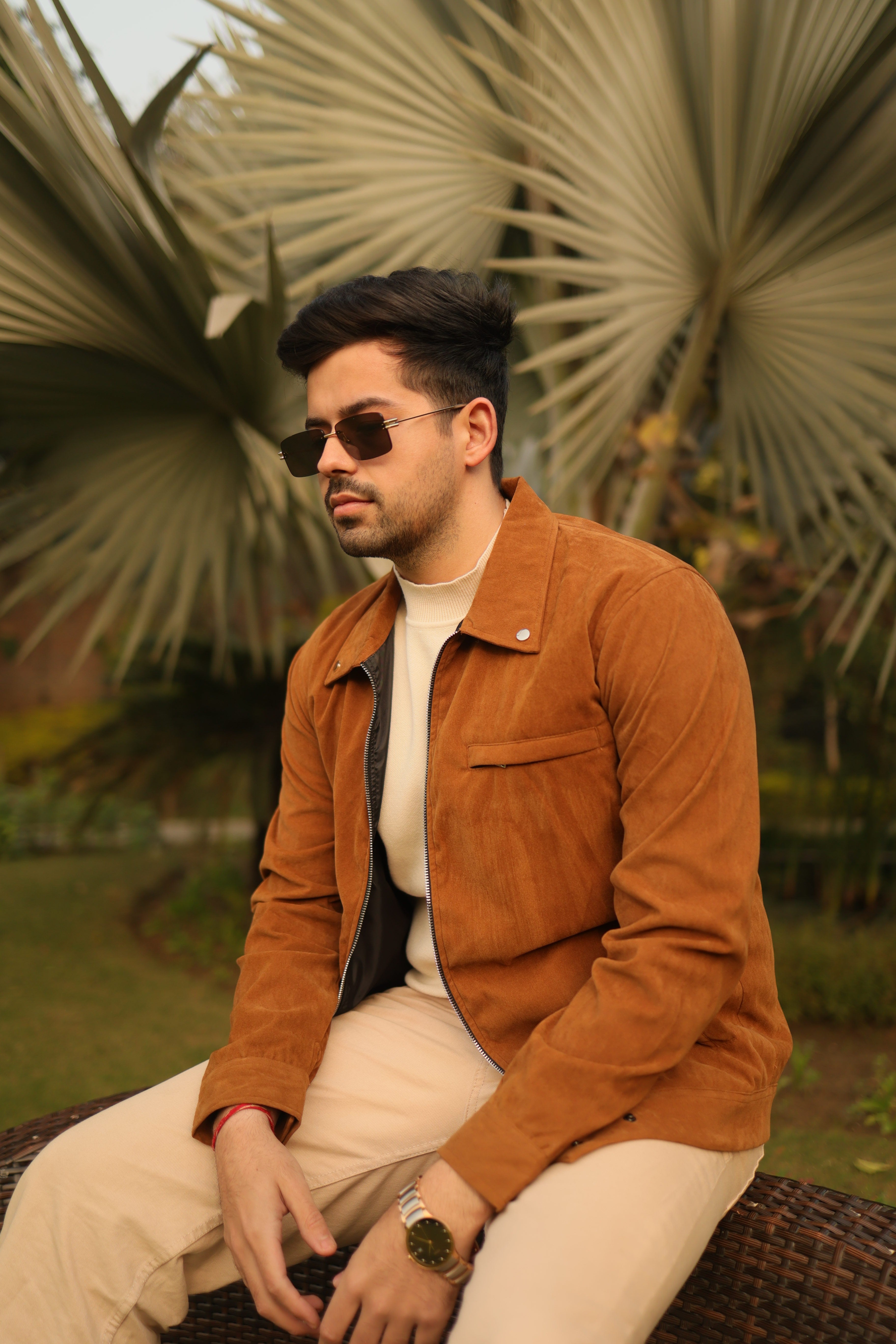 Khakhi Suede Jacket