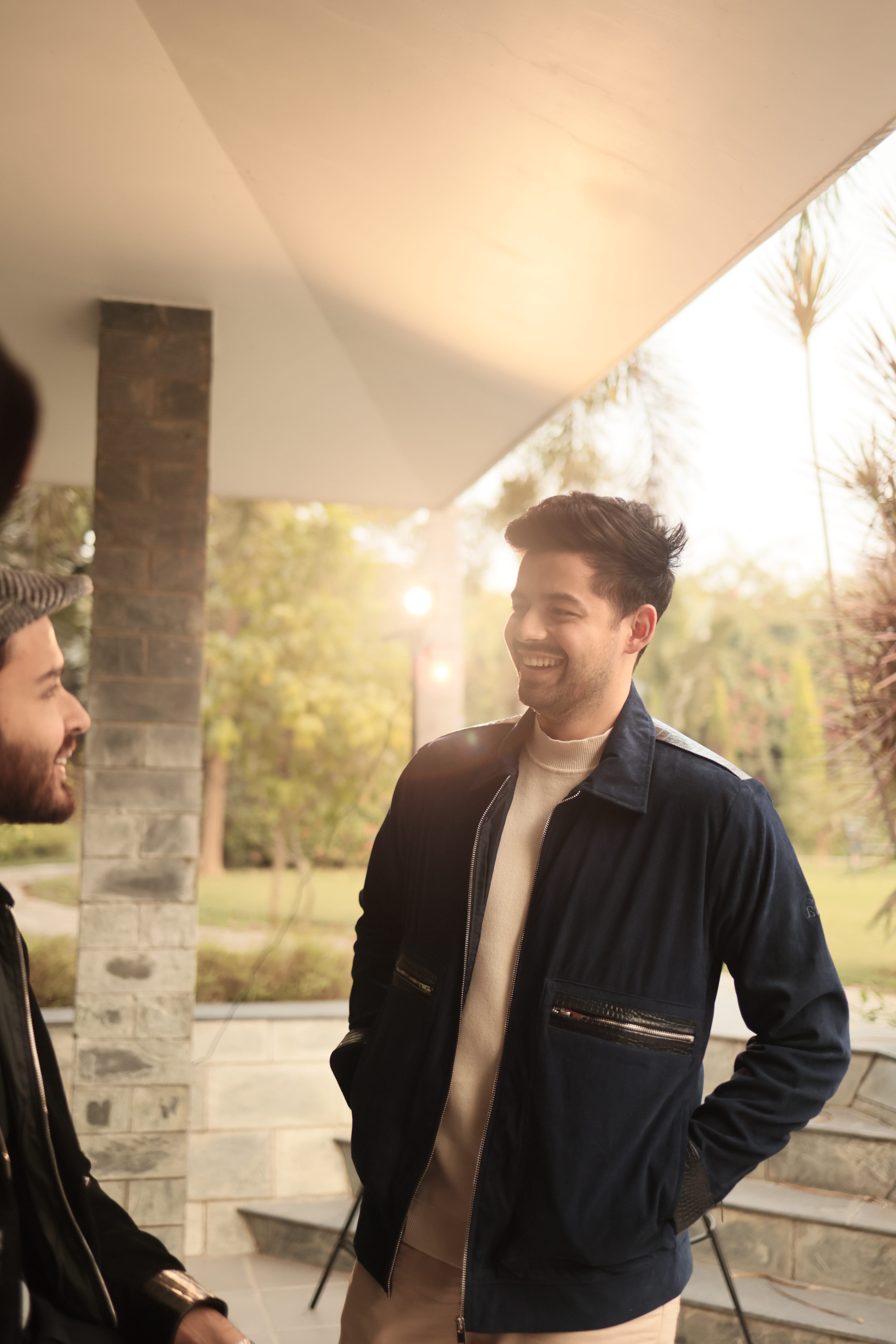 Navy Blue Suede Jacket
