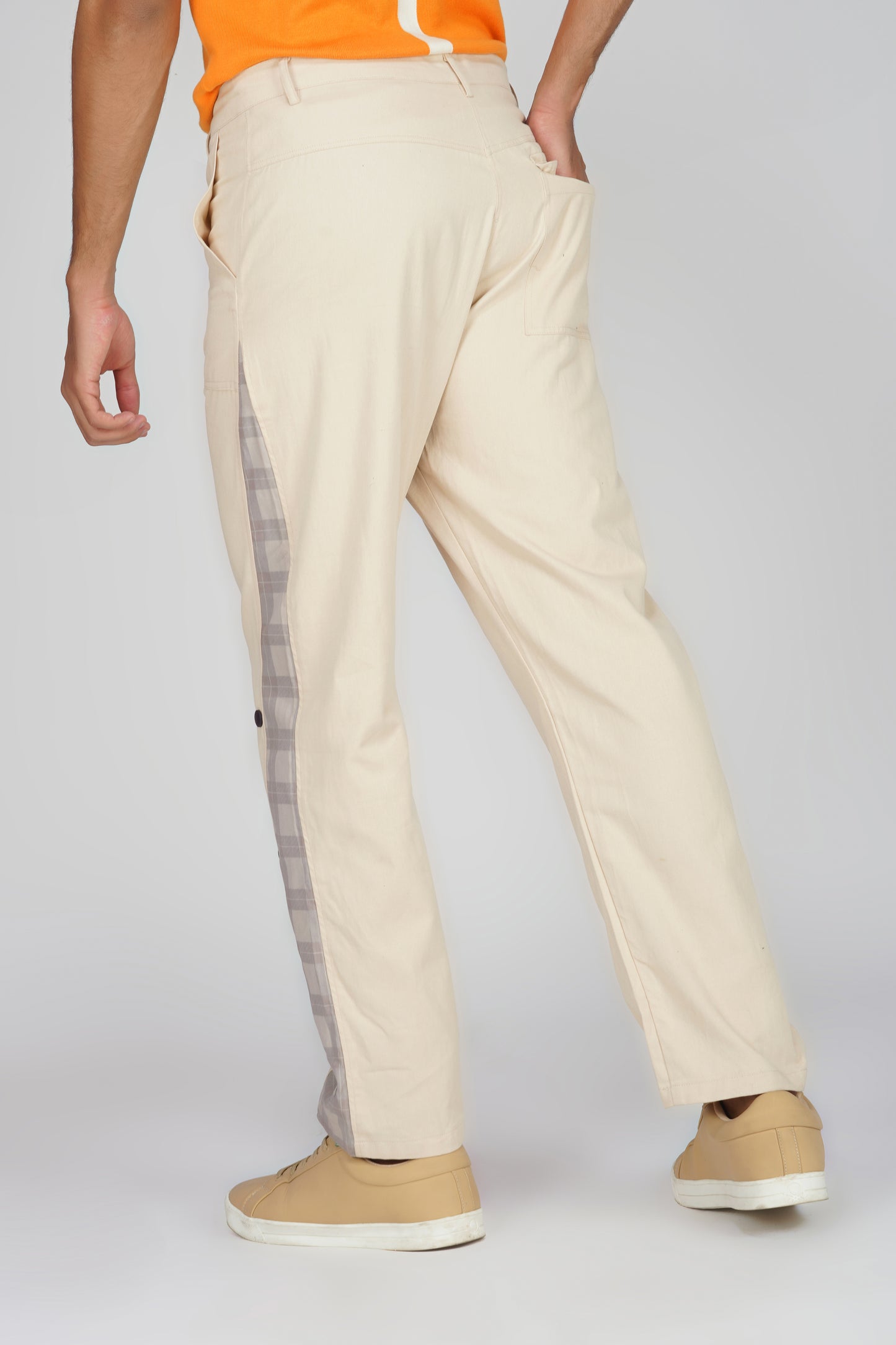 Side Checkered Cargo Pants