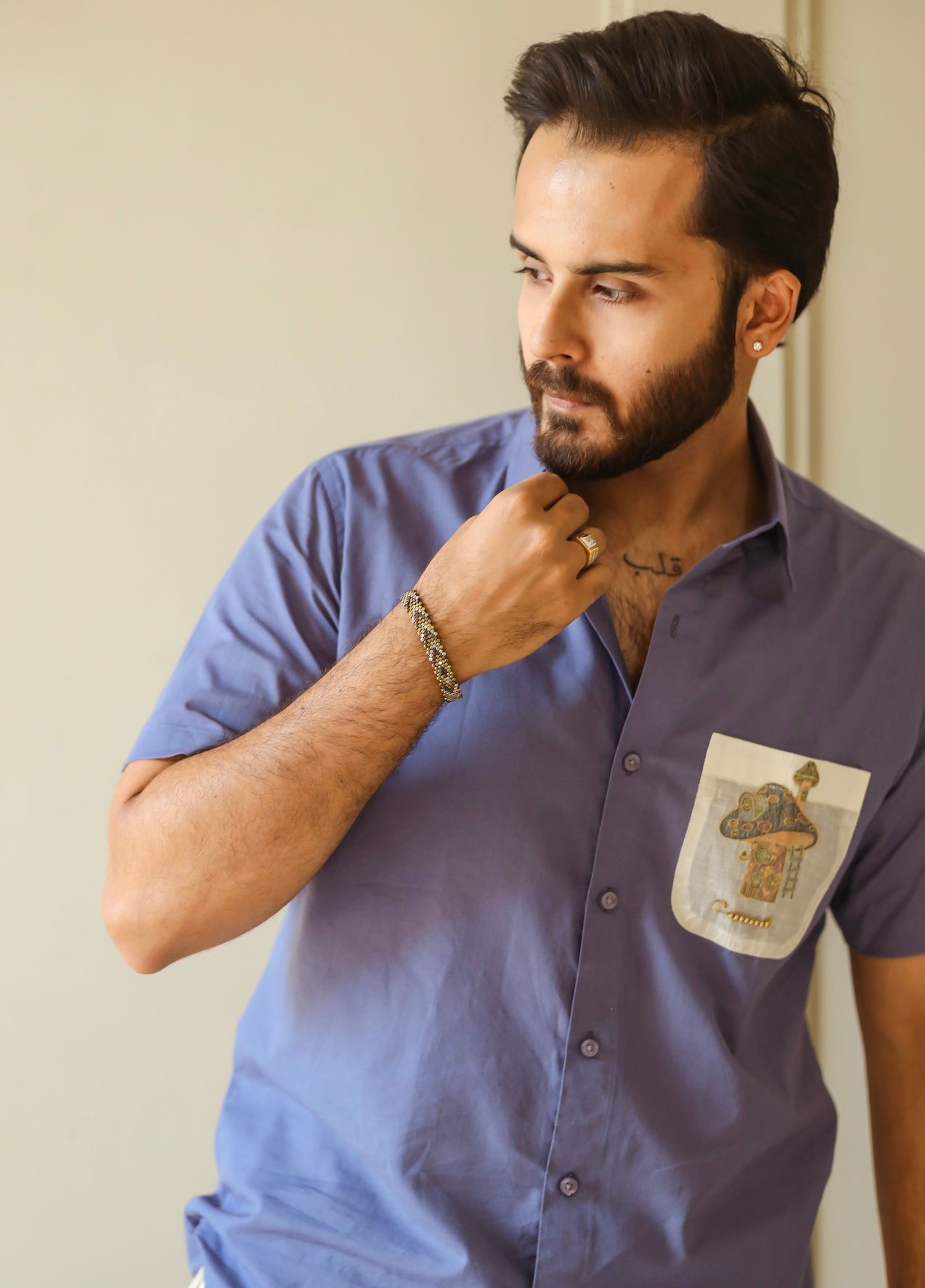 Blue Shiitake Shirt
